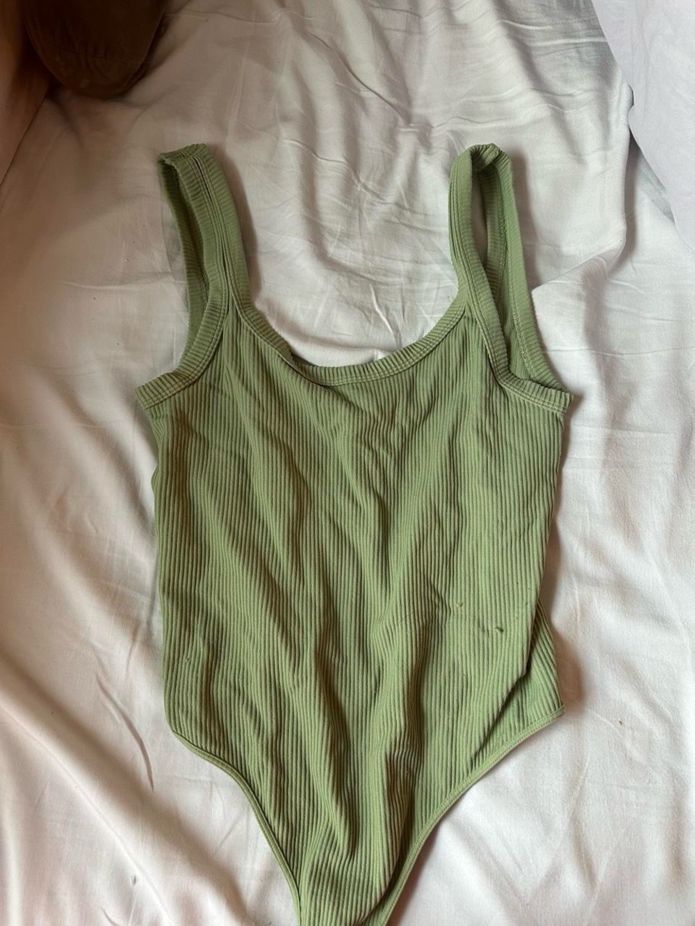 Nikibiki Olive Green Ribbed One-Piece Bodysuit